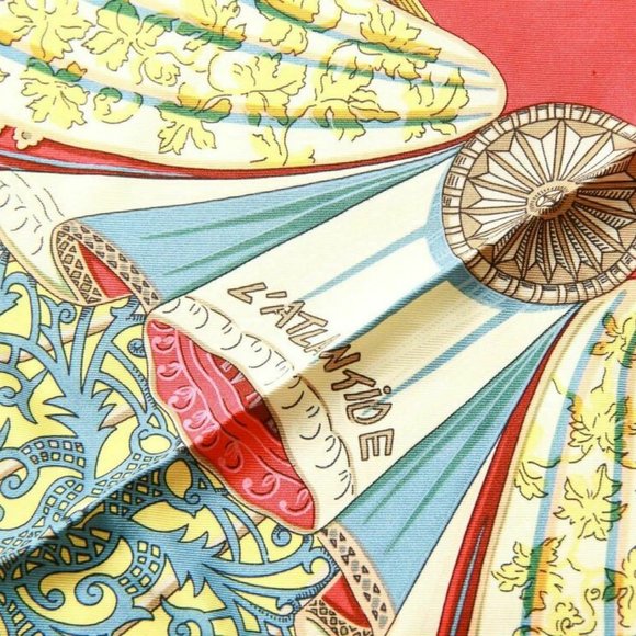 Authentic Hermes Multi-Color Pellier Silk Scarf - Picture 4 of 7